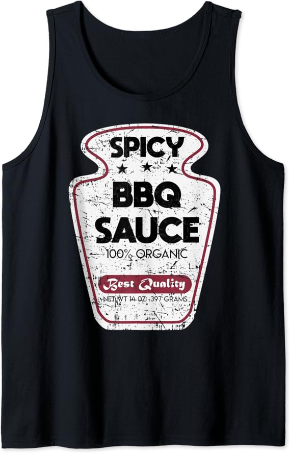 Vintage Barbecue BBQ Sauce Costume Funny Halloween Gifts Tank Top Clothing